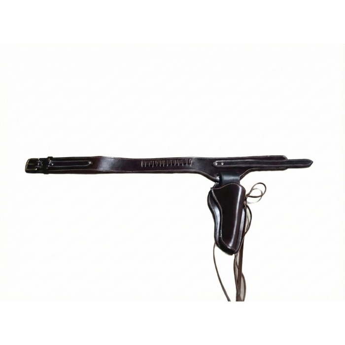 Western Revolver Belt  Holster With Hammer Strap