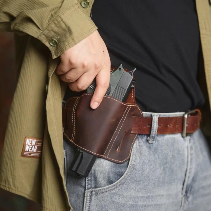 Western Style Leather OWB Belt Holster