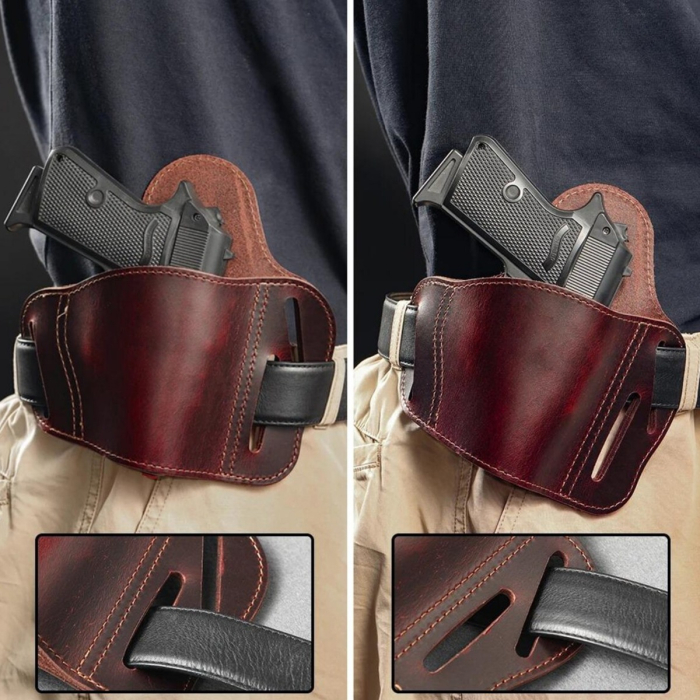 Western Style Leather OWB Belt Holster