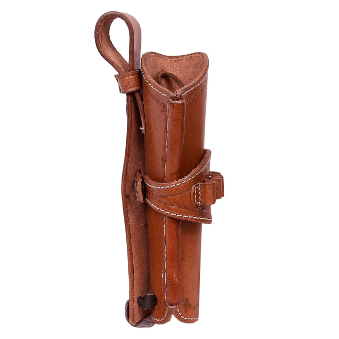 Western Crossdraw Leather Revolver Hunting Holster With Ammo Loops