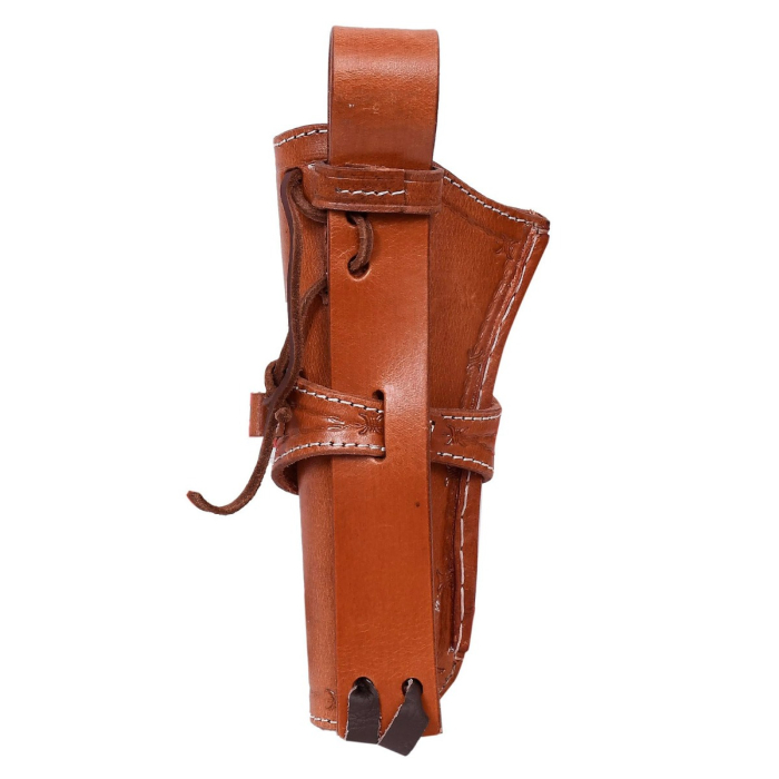 Western Crossdraw Leather Revolver Hunting Holster With Ammo Loops
