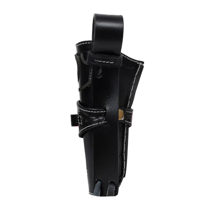 Western Tooled Leather Revolver Hunting Holster With Ammo Loops