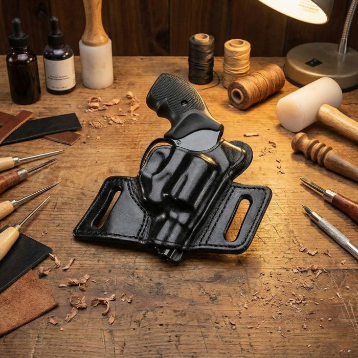 White Lightning Revolver Belt Slide Holster Black Model 133