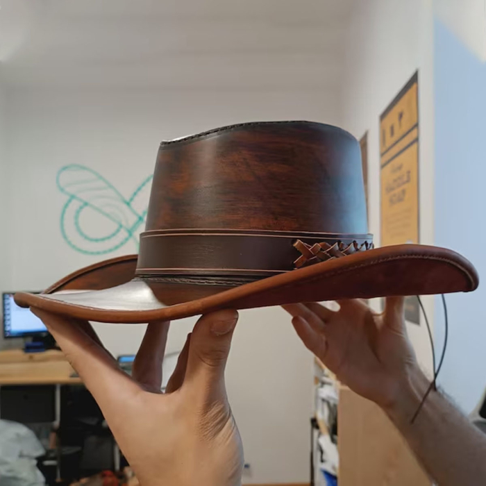 Handcrafted Western Leather Cowboy Hat