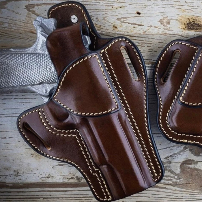 Thumb Strap Leather Pancake Holster
