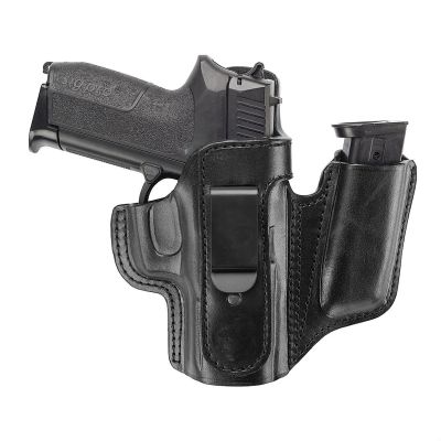 Black IWB Leather Holster – Mag Pouch
