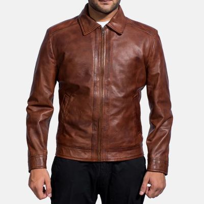 Inferno Brown Leather Jacket