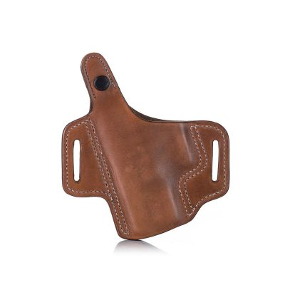 Exclusive Hand-Carved Basket Weave Leather Gun Holster – Western OWB Holster with Reinforced Steel Thumb Break