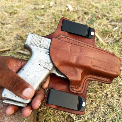 Brown Airflow IWB Leather Holster – Dual Clips
