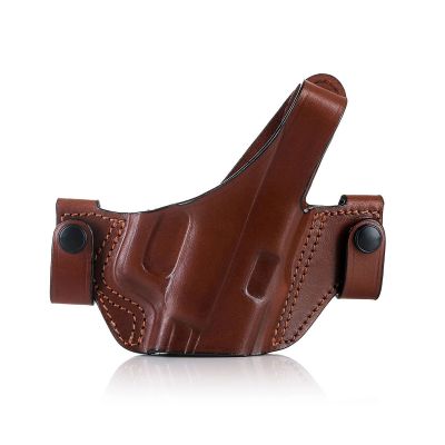 OWB Leather Gun Holster - Custom Molded Holster with Reinforced Steel Thumb Break