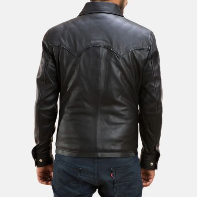 Ranchson Black Leather Shirt